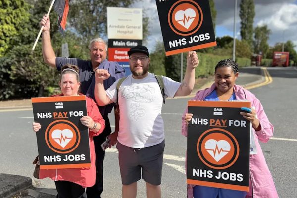 Hospital staff protest over ‘two-tier’ pay system