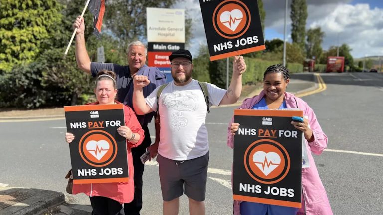 Hospital staff protest over ‘two-tier’ pay system