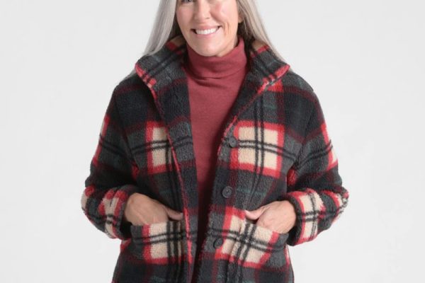 This $85 plaid sherpa jacket is on sale for only $34, and it's super cozy